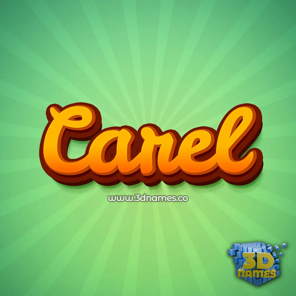 carel in Green Rays style - 3D name wallpaper