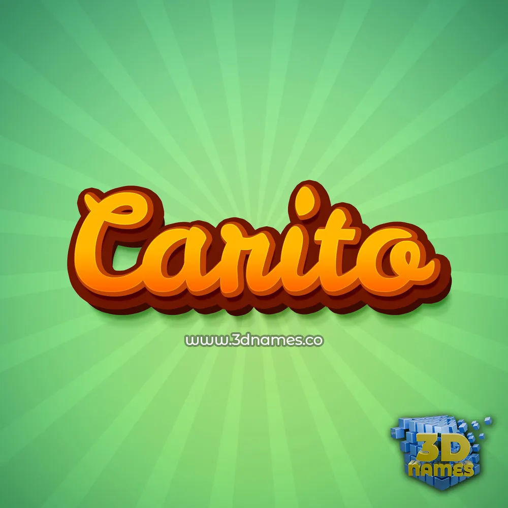 carito in Green Rays style - 3D name wallpaper