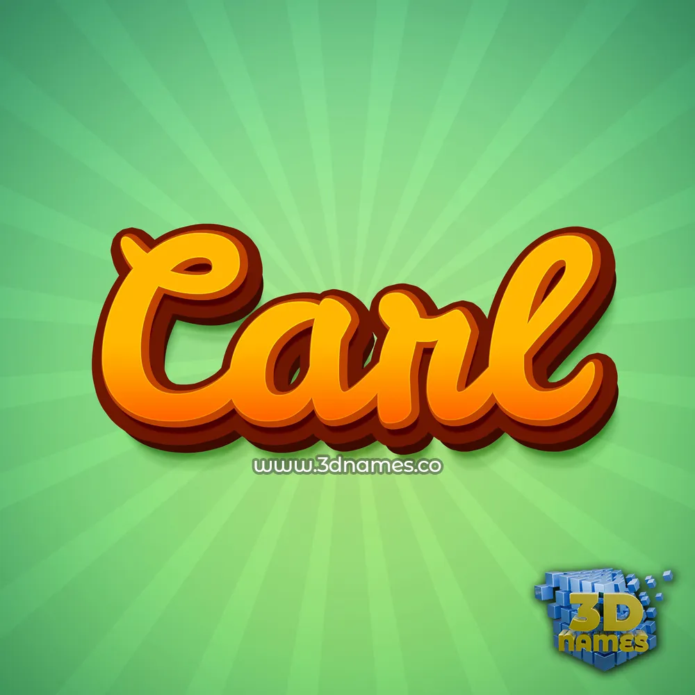 carl in Green Rays style - 3D name wallpaper