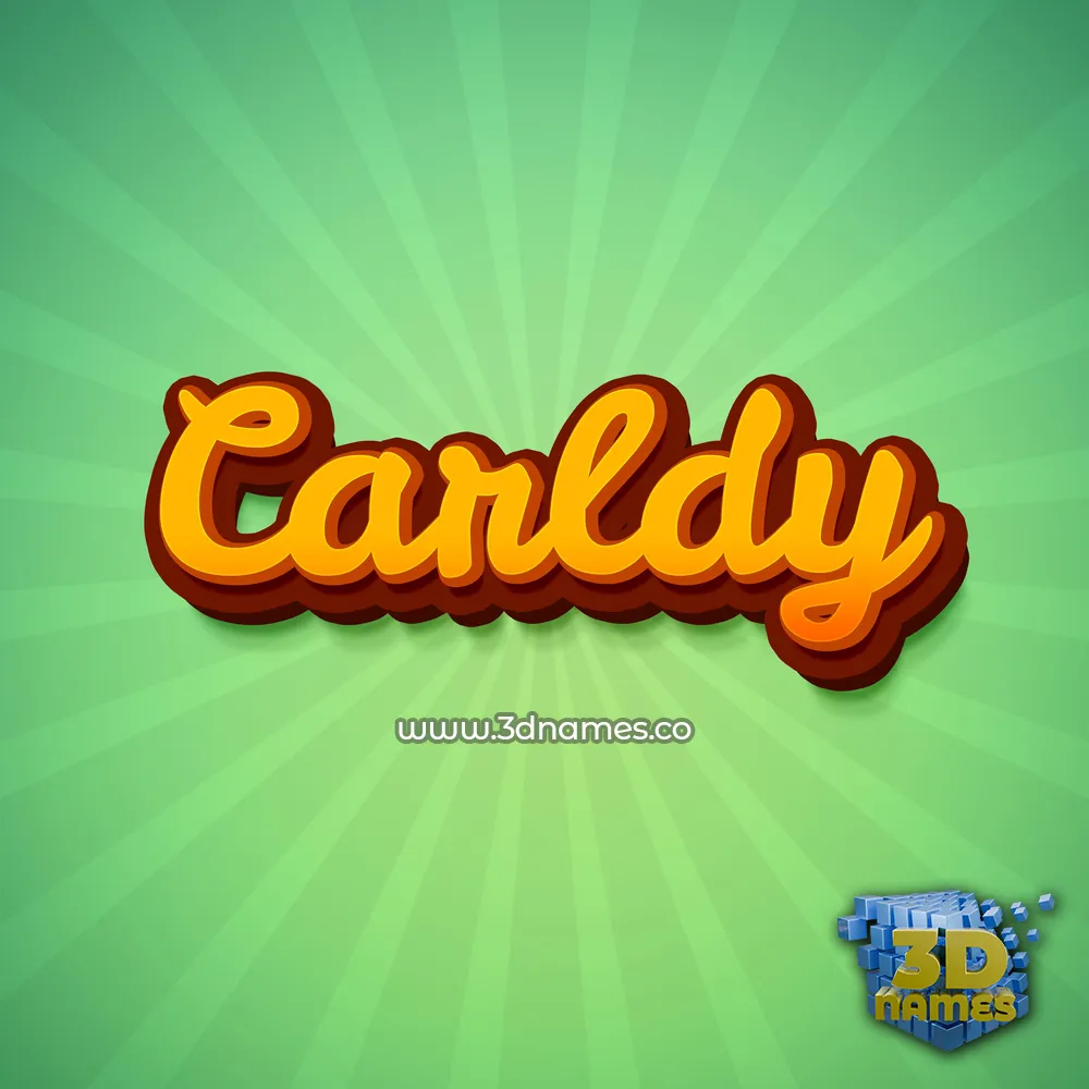 carldy in Green Rays style - 3D name wallpaper