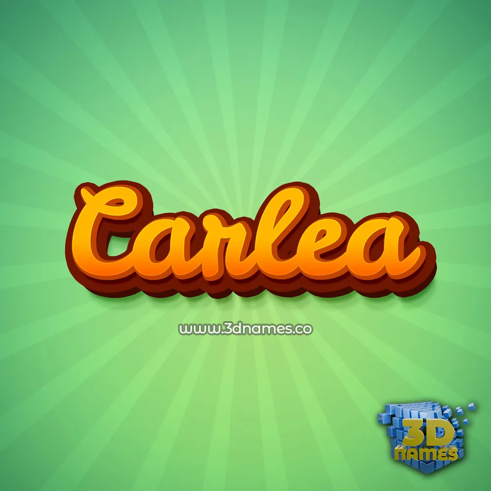 carlea in Green Rays style - 3D name wallpaper