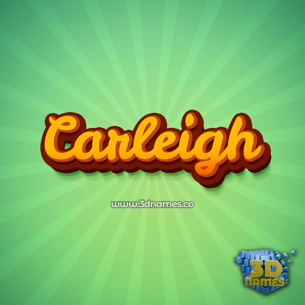 carleigh in Green Rays style - 3D name wallpaper
