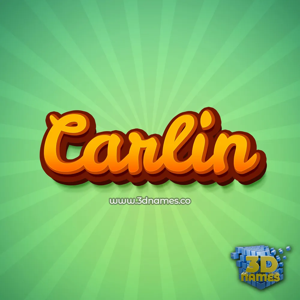 carlin in Green Rays style - 3D name wallpaper