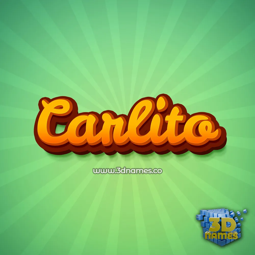 carlito in Green Rays style - 3D name wallpaper
