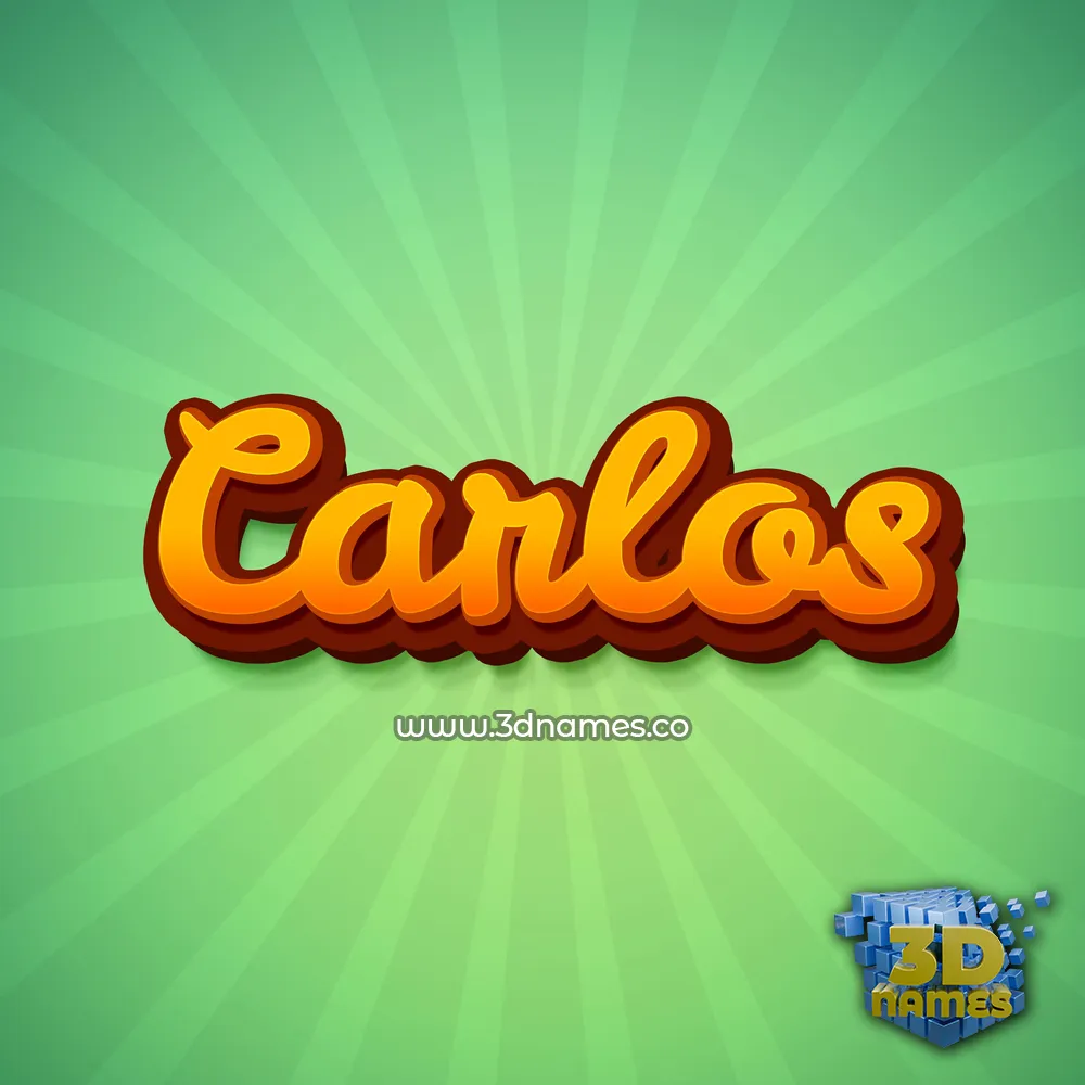 carlos in Green Rays style - 3D name wallpaper