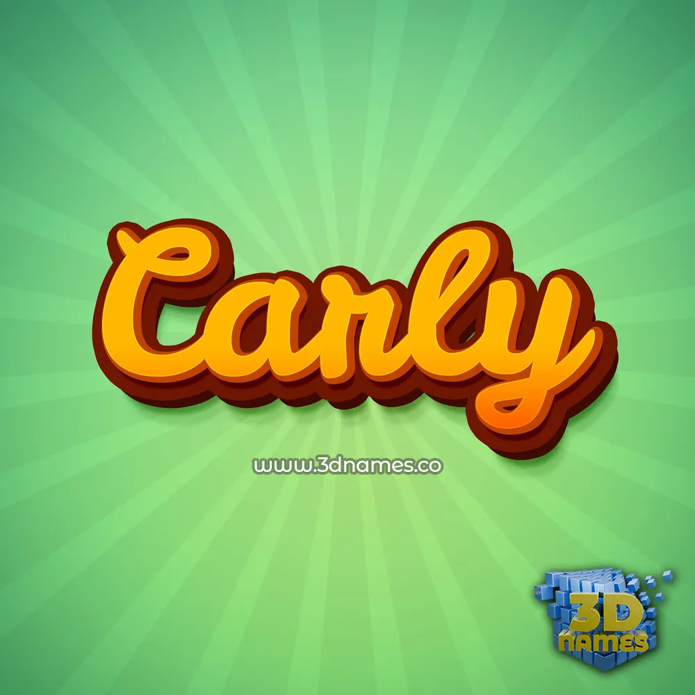 carly in Green Rays style - 3D name wallpaper
