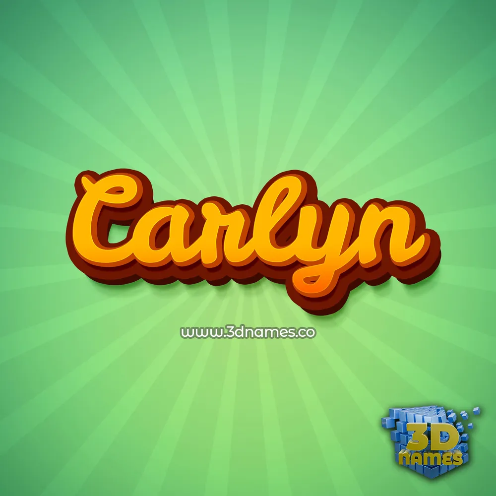carlyn in Green Rays style - 3D name wallpaper