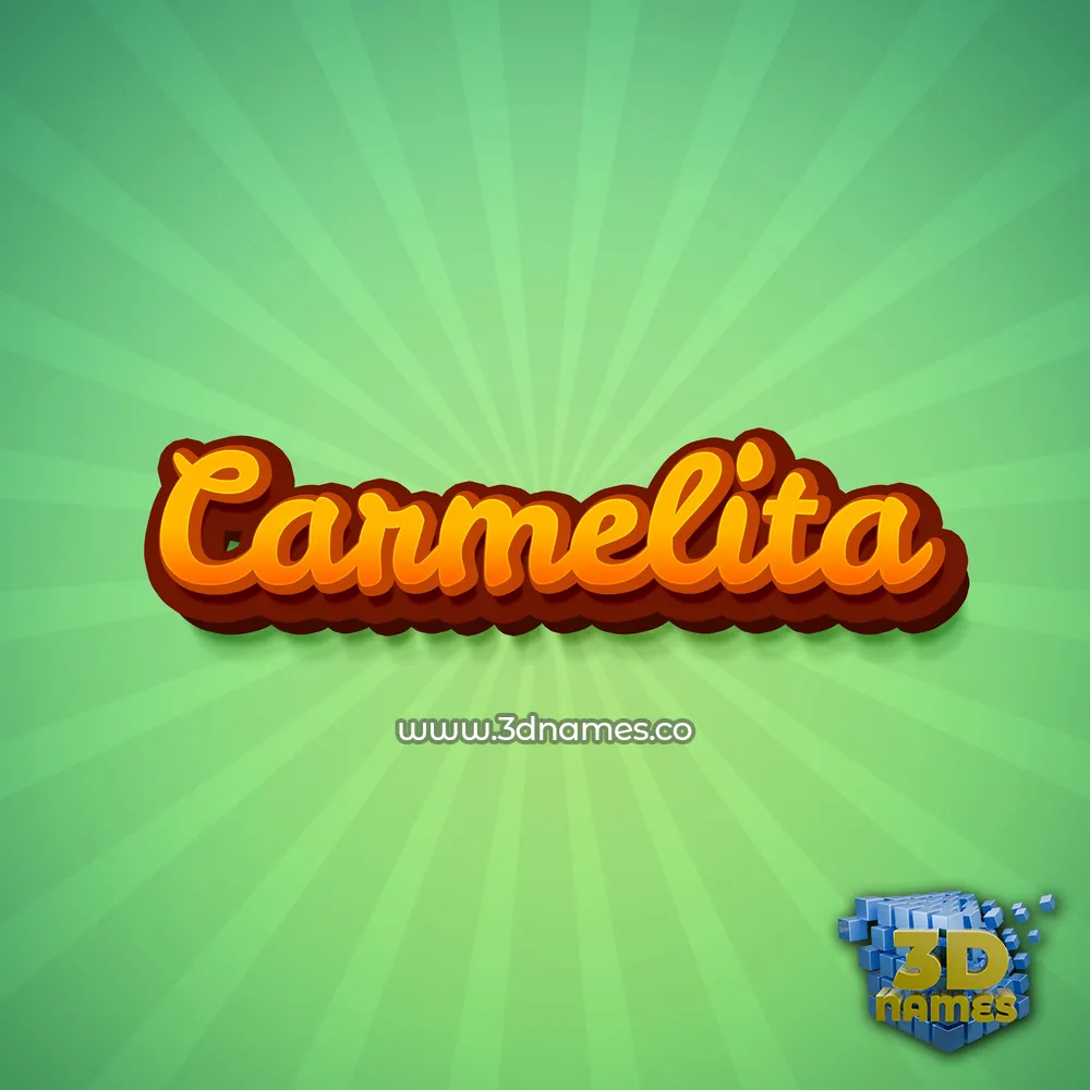 carmelita in Green Rays style - 3D name wallpaper