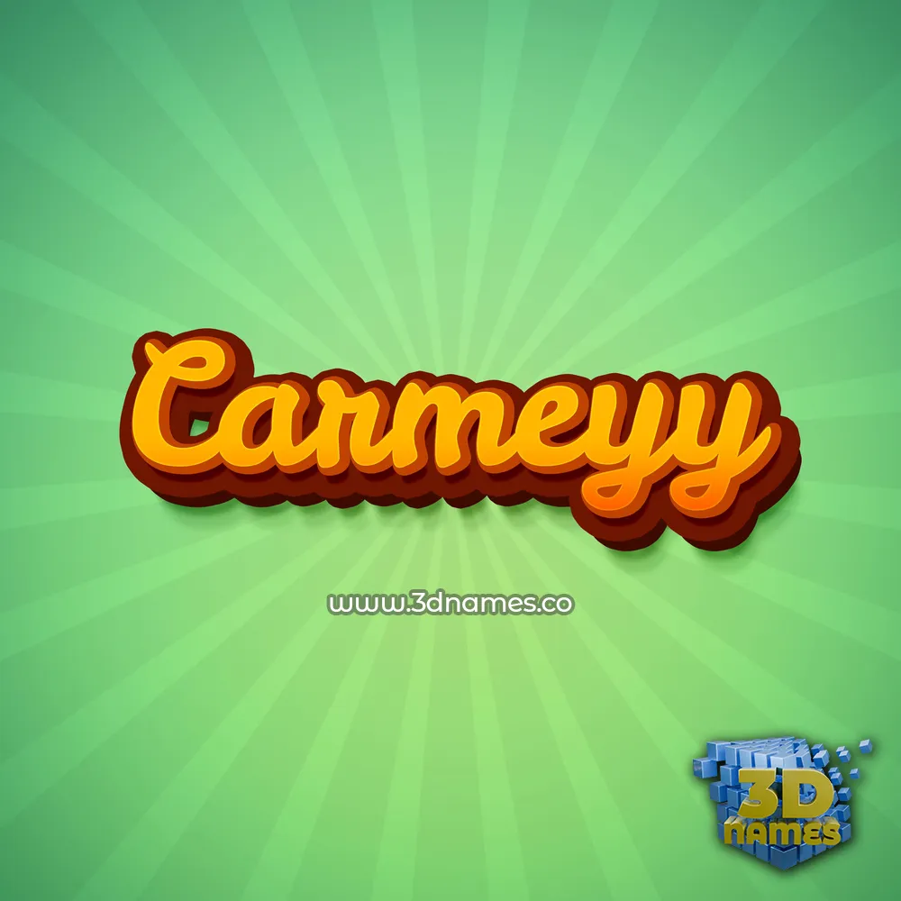 carmeyy in Green Rays style - 3D name wallpaper