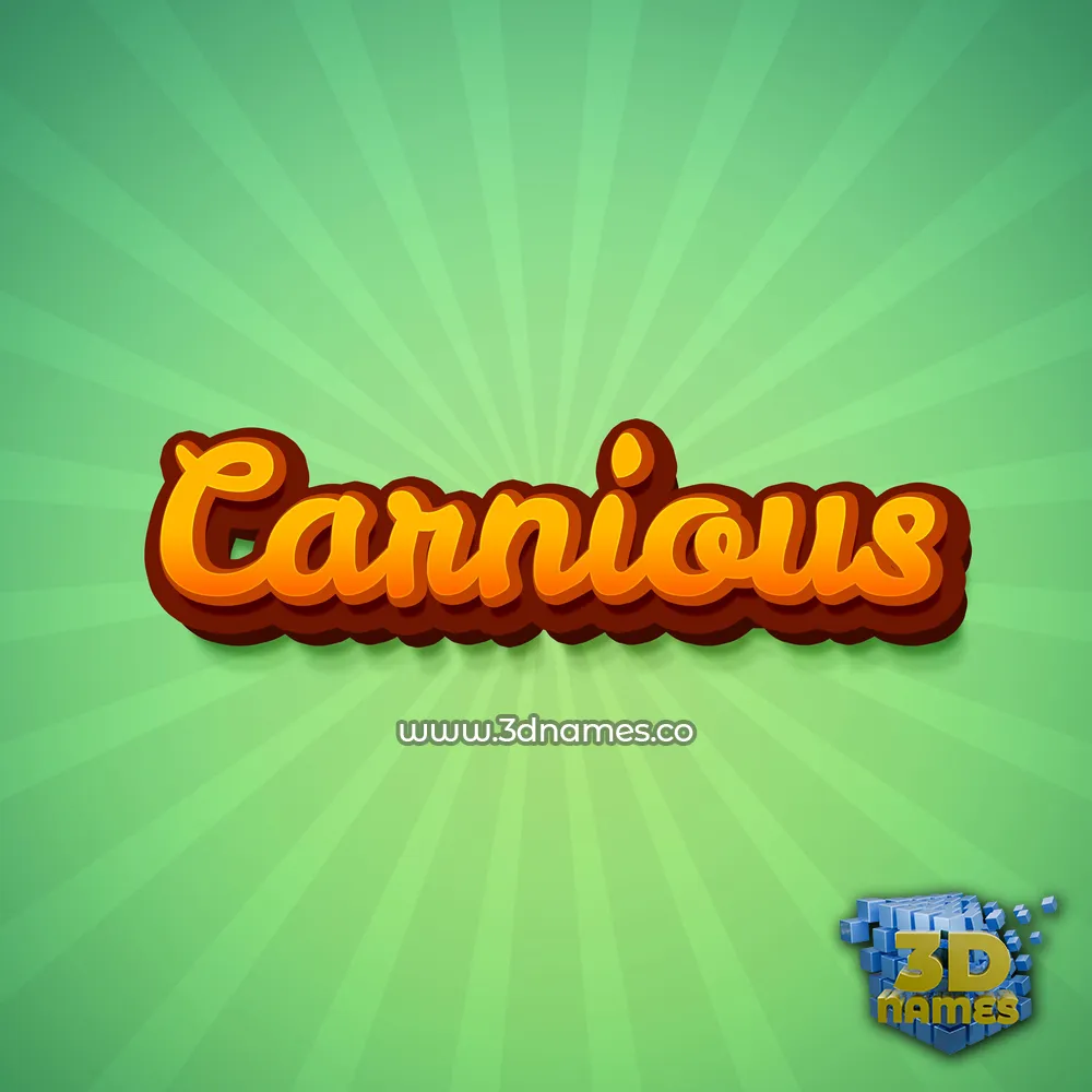 carnious in Green Rays style - 3D name wallpaper