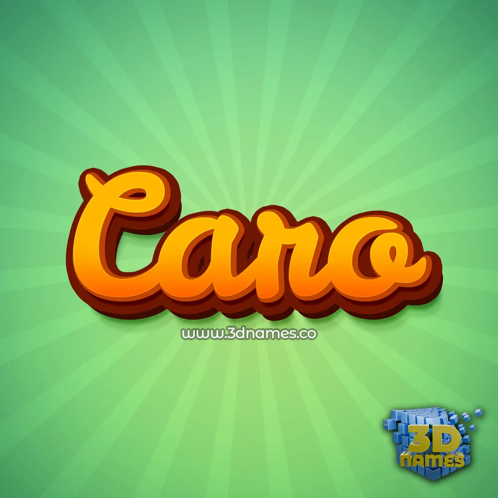 caro in Green Rays style - 3D name wallpaper