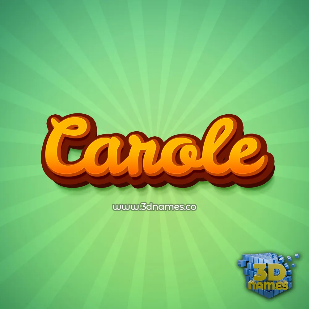 carole in Green Rays style - 3D name wallpaper