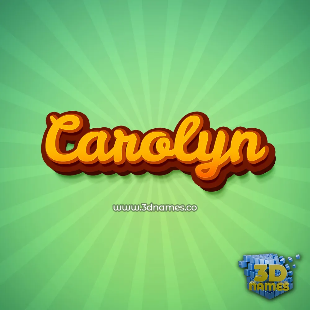 carolyn in Green Rays style - 3D name wallpaper