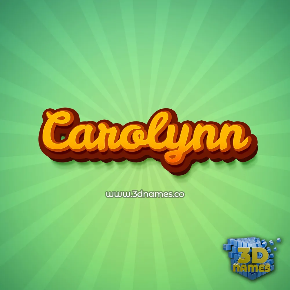 carolynn in Green Rays style - 3D name wallpaper