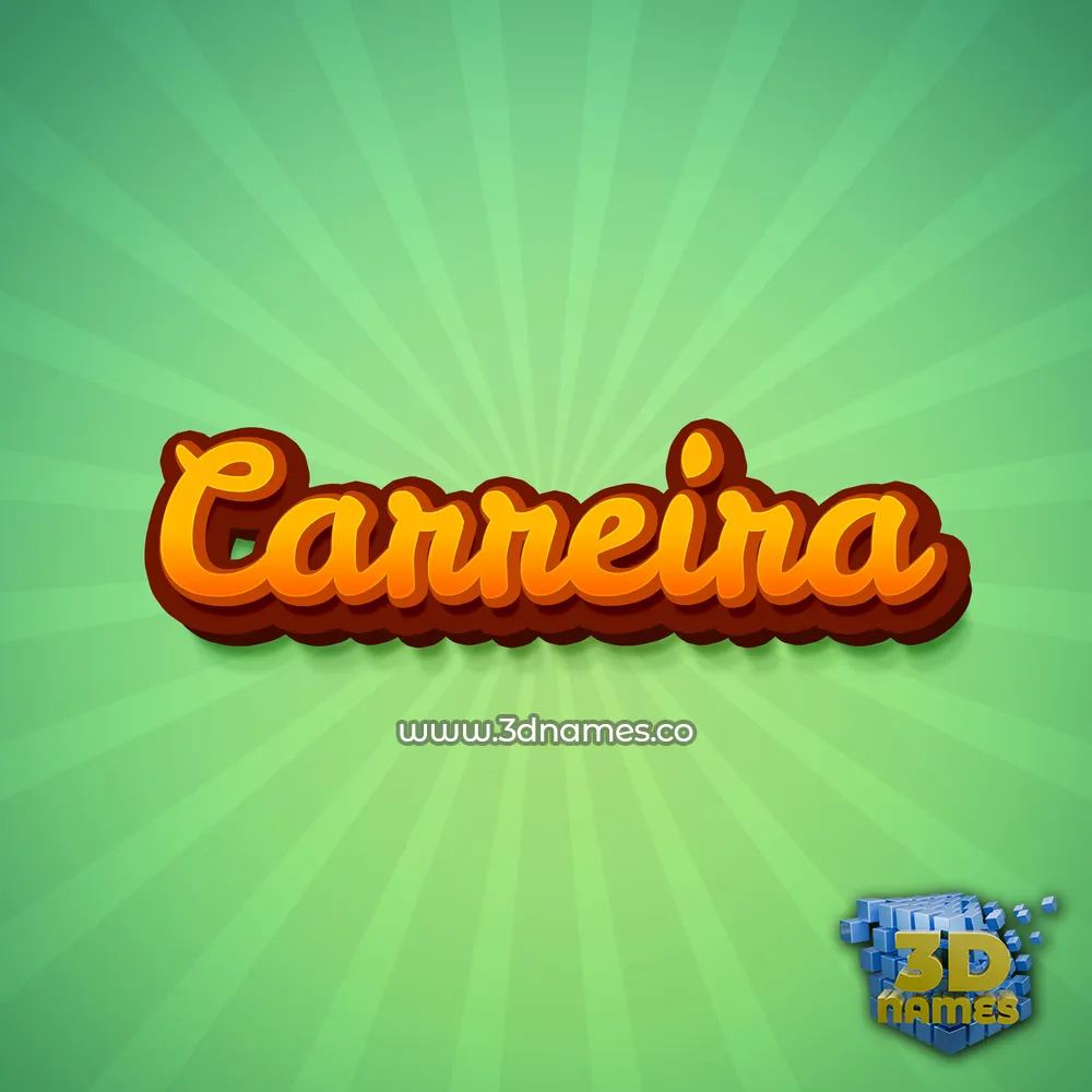 carreira in Green Rays style - 3D name wallpaper