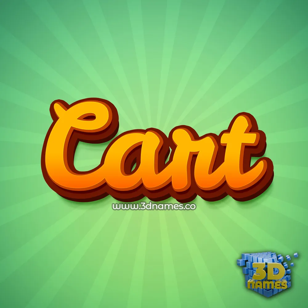 cart in Green Rays style - 3D name wallpaper