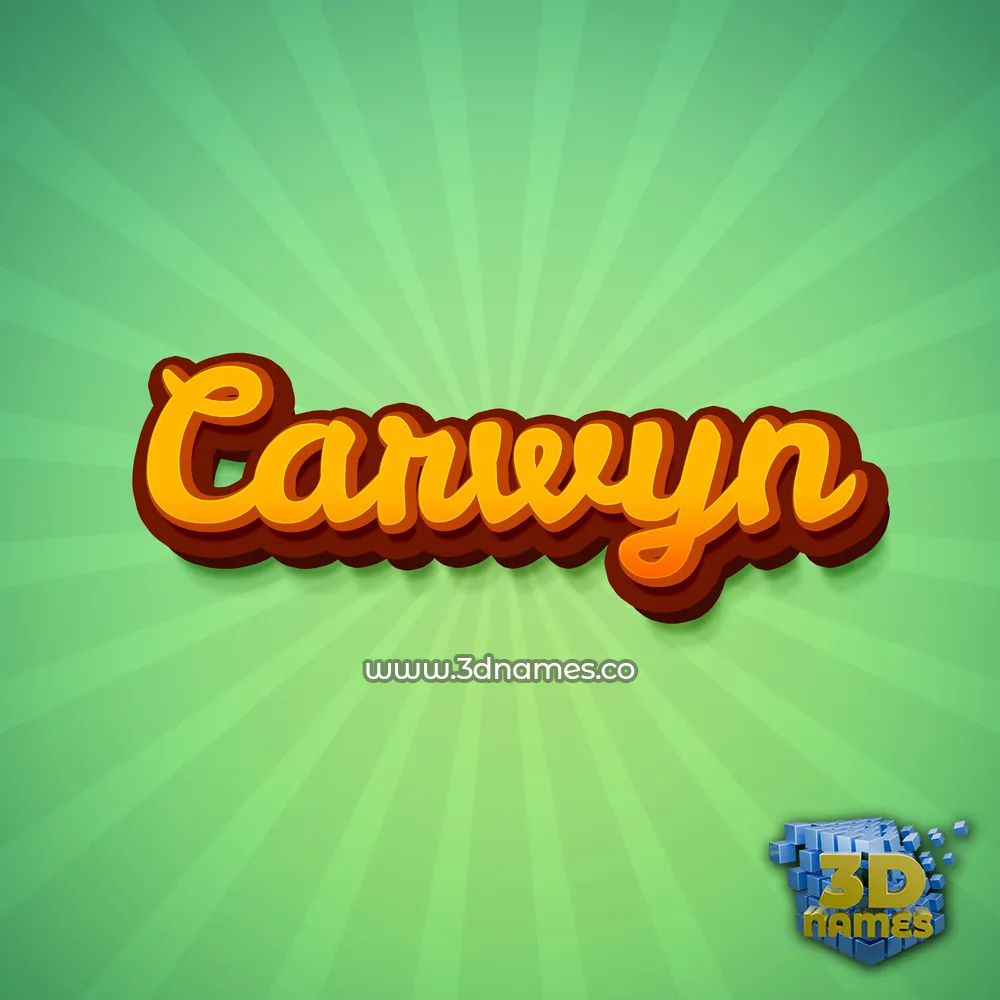 carwyn in Green Rays style - 3D name wallpaper