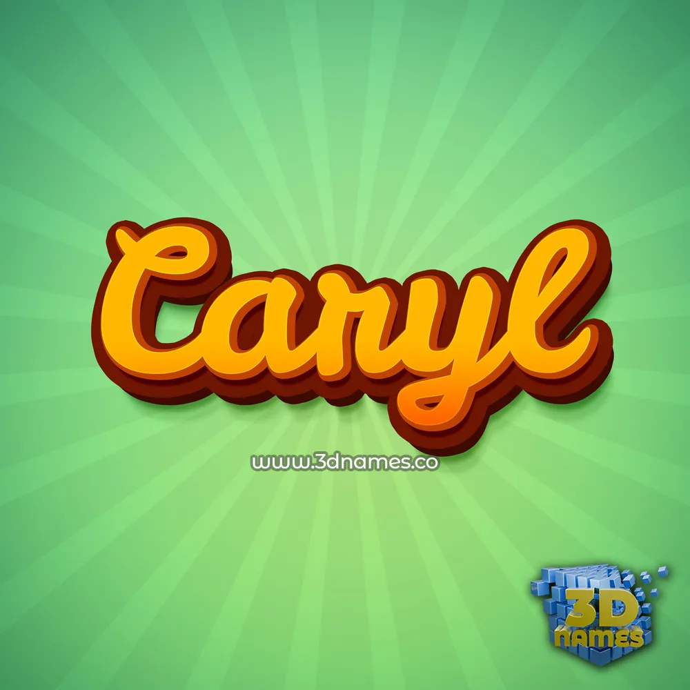 caryl in Green Rays style - 3D name wallpaper