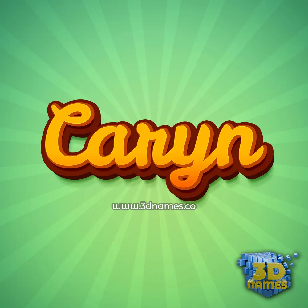 caryn in Green Rays style - 3D name wallpaper