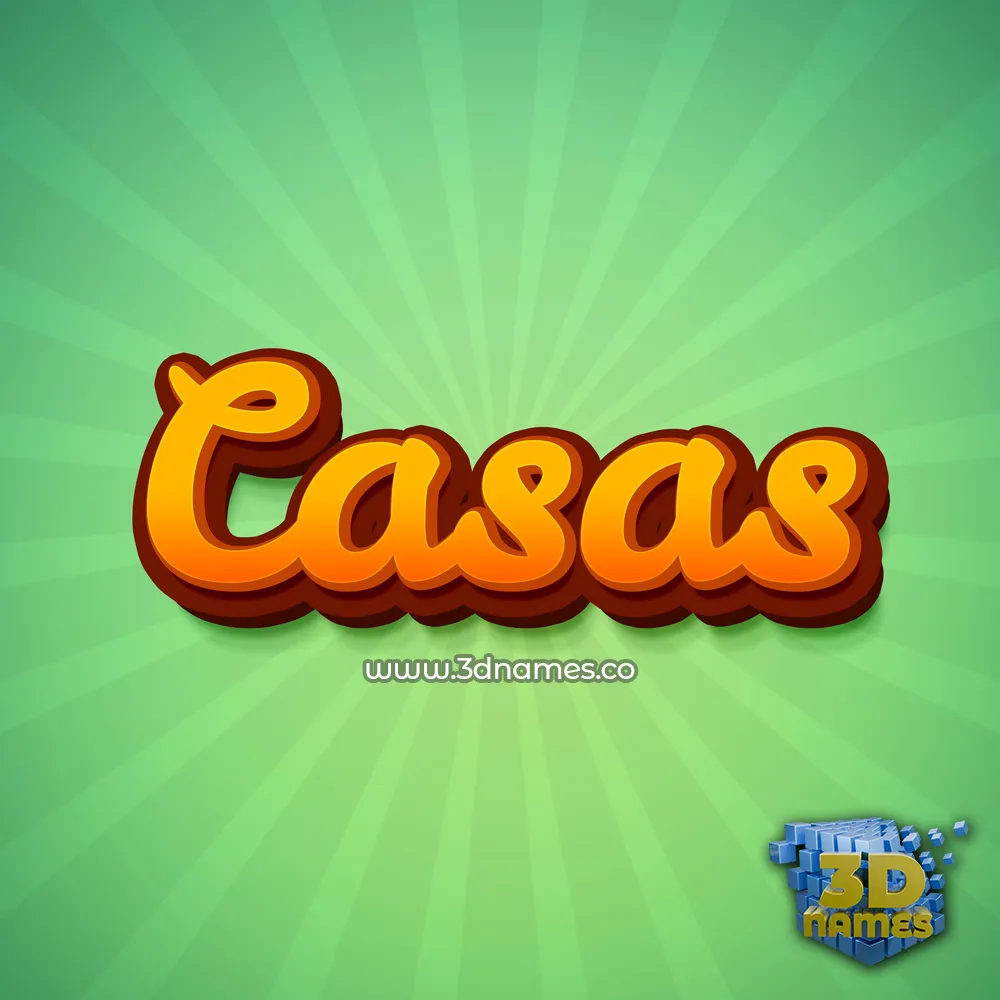 casas in Green Rays style - 3D name wallpaper