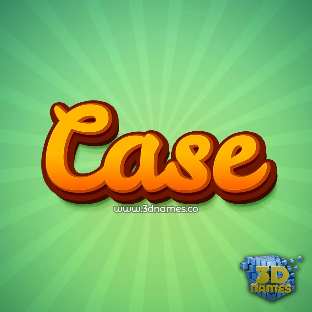case in Green Rays style - 3D name wallpaper