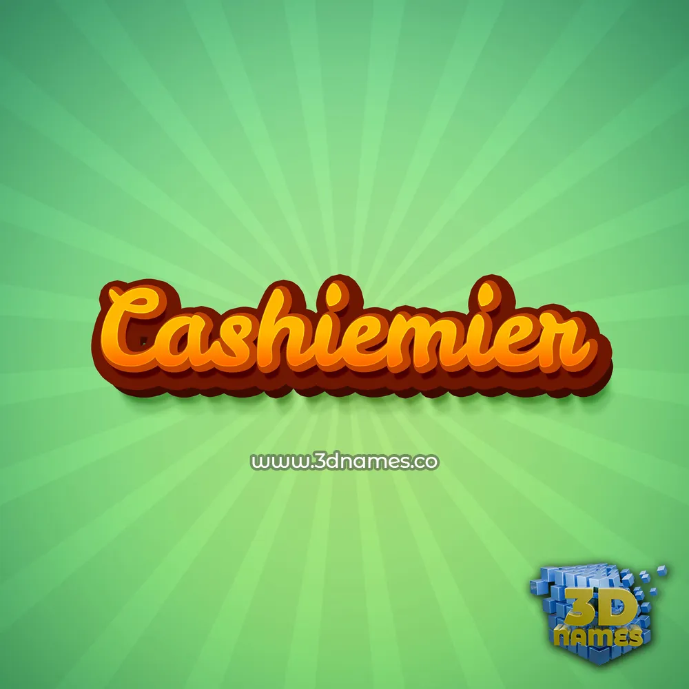 cashiemier in Green Rays style - 3D name wallpaper
