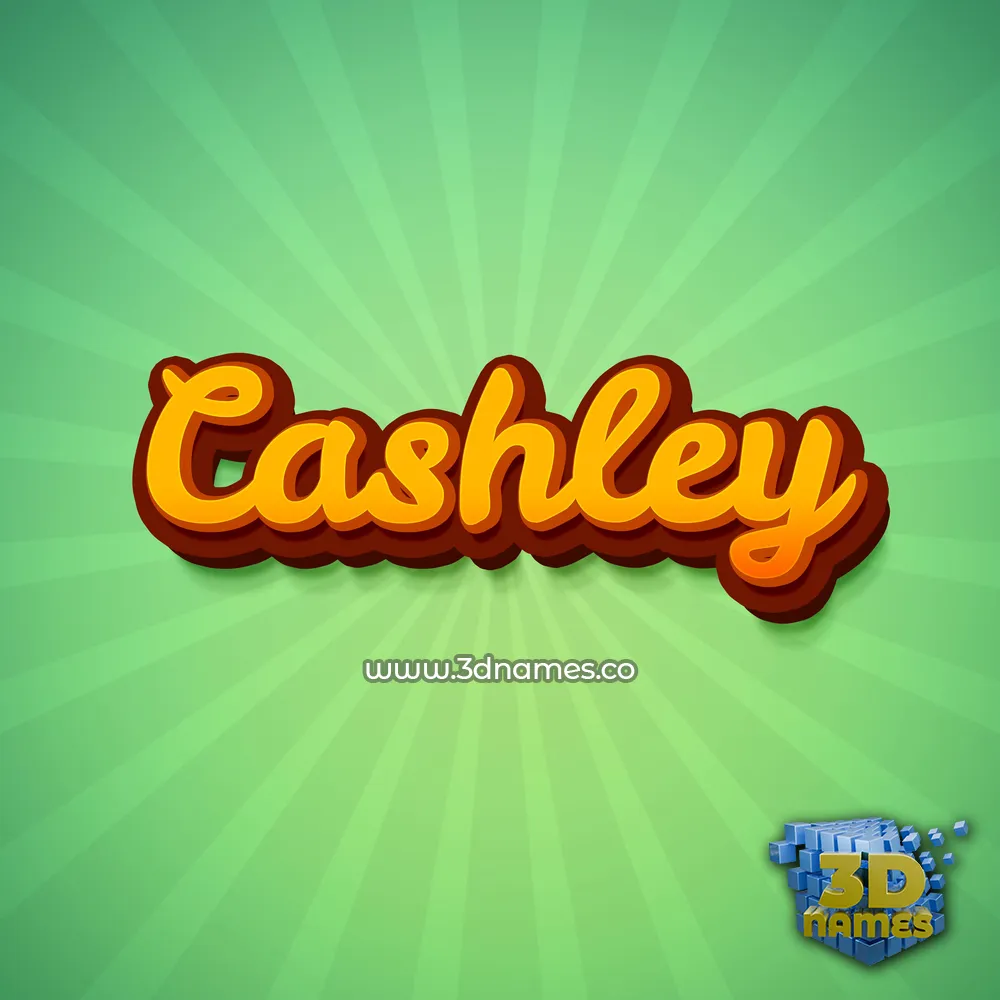 cashley in Green Rays style - 3D name wallpaper