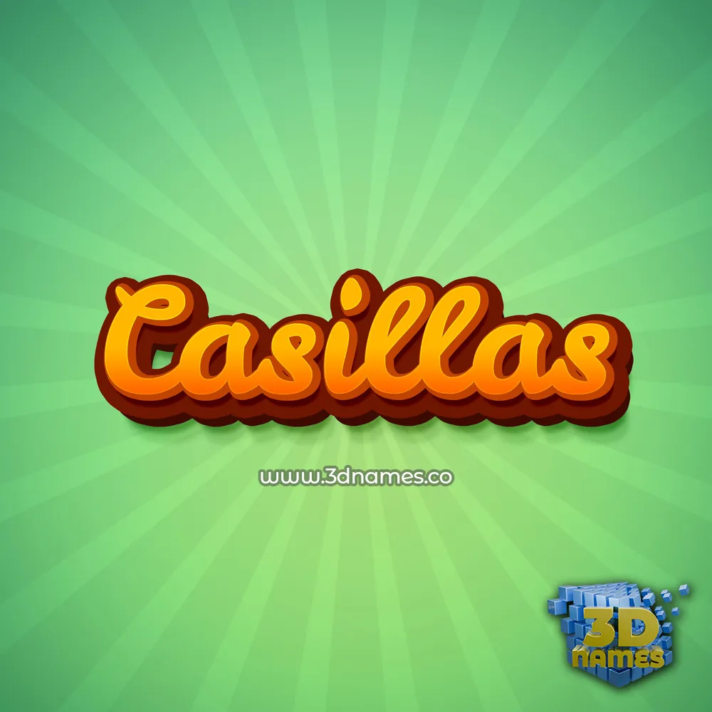 casillas in Green Rays style - 3D name wallpaper