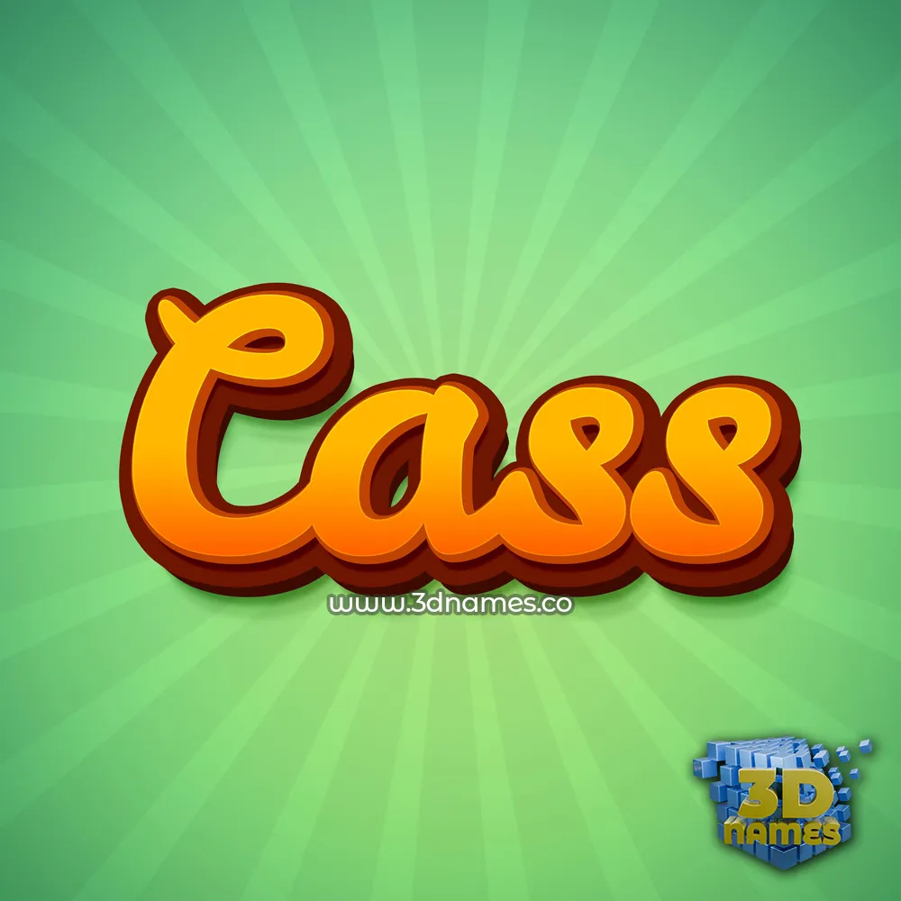 cass in Green Rays style - 3D name wallpaper