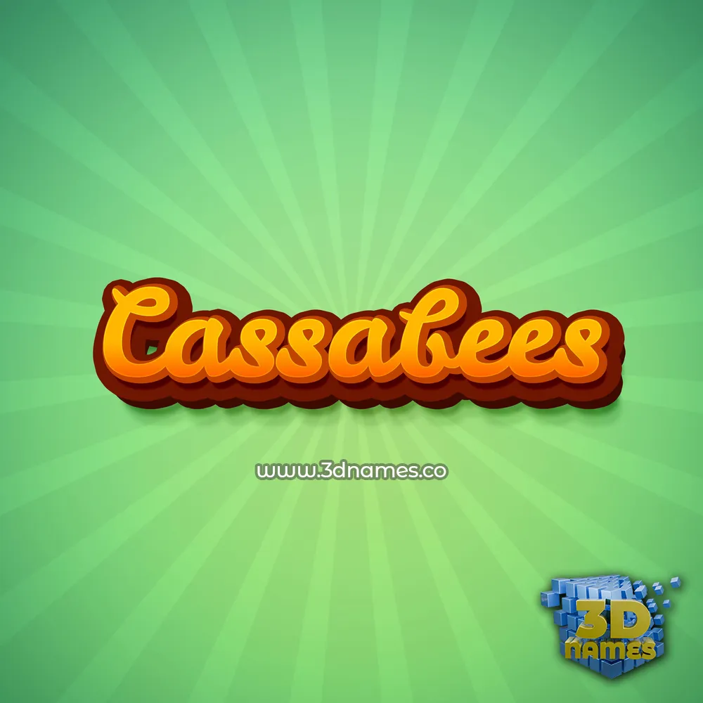 cassabees in Green Rays style - 3D name wallpaper