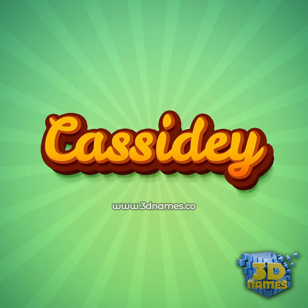 cassidey in Green Rays style - 3D name wallpaper