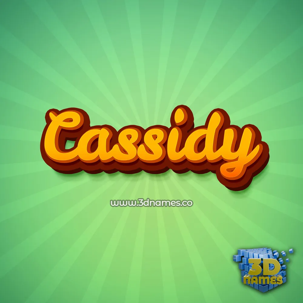 cassidy in Green Rays style - 3D name wallpaper