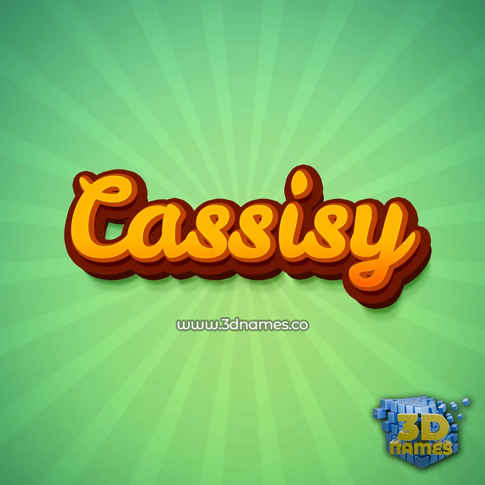 cassisy in Green Rays style - 3D name wallpaper