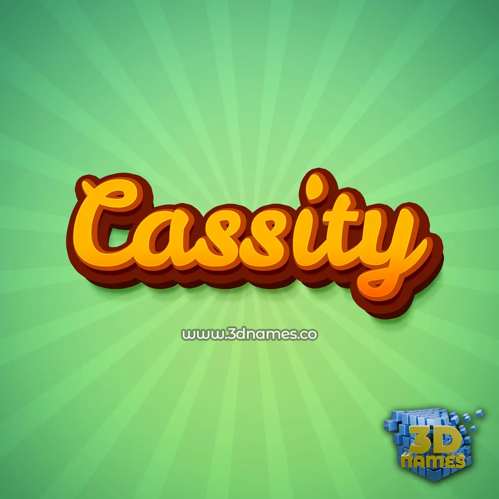 cassity in Green Rays style - 3D name wallpaper