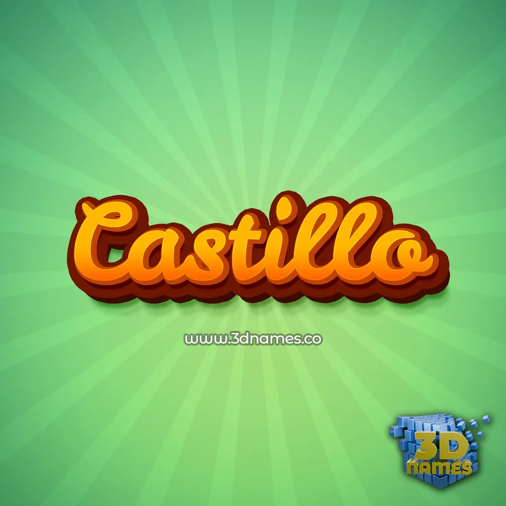 castillo in Green Rays style - 3D name wallpaper