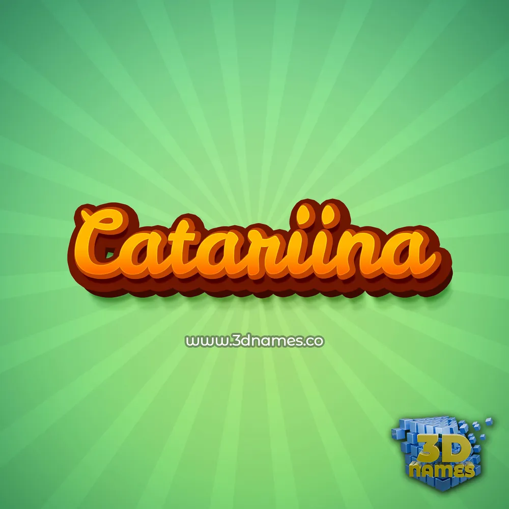 catariina in Green Rays style - 3D name wallpaper