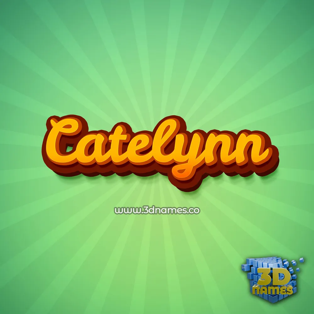 catelynn in Green Rays style - 3D name wallpaper