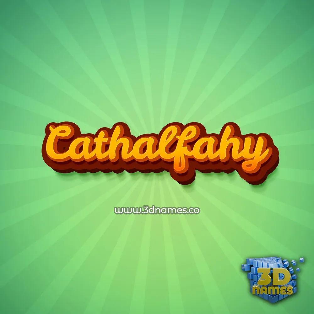 cathalfahy in Green Rays style - 3D name wallpaper