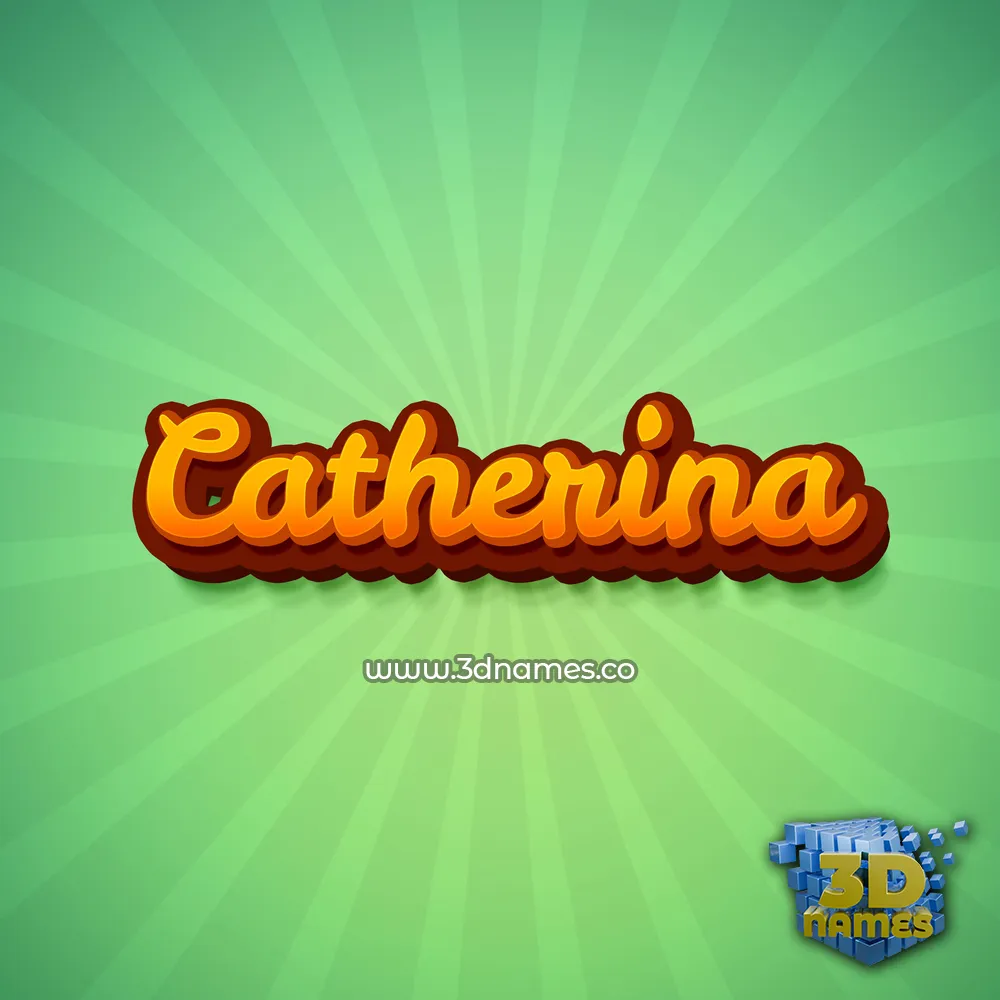 catherina in Green Rays style - 3D name wallpaper