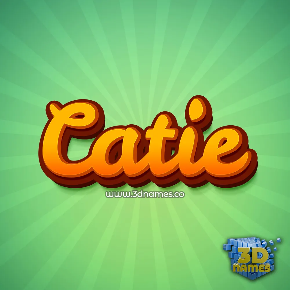 catie in Green Rays style - 3D name wallpaper