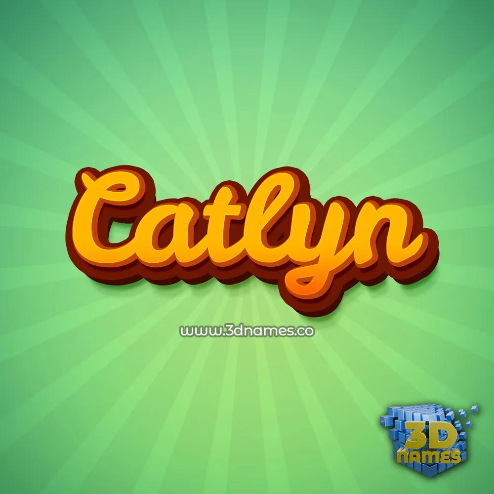 catlyn in Green Rays style - 3D name wallpaper
