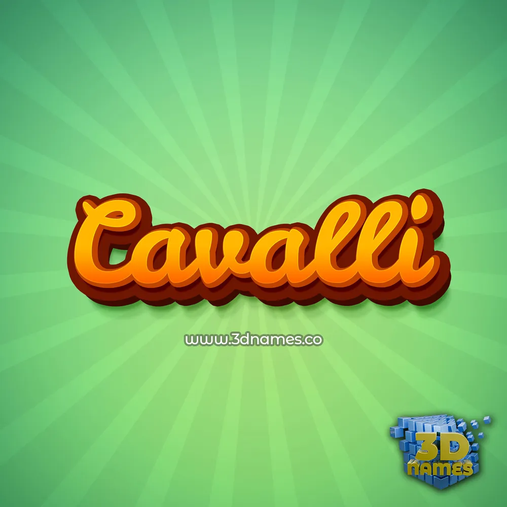 cavalli in Green Rays style - 3D name wallpaper