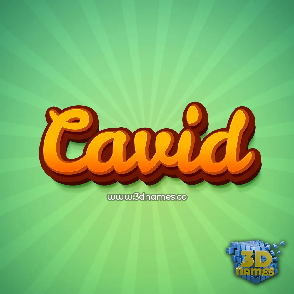 cavid in Green Rays style - 3D name wallpaper