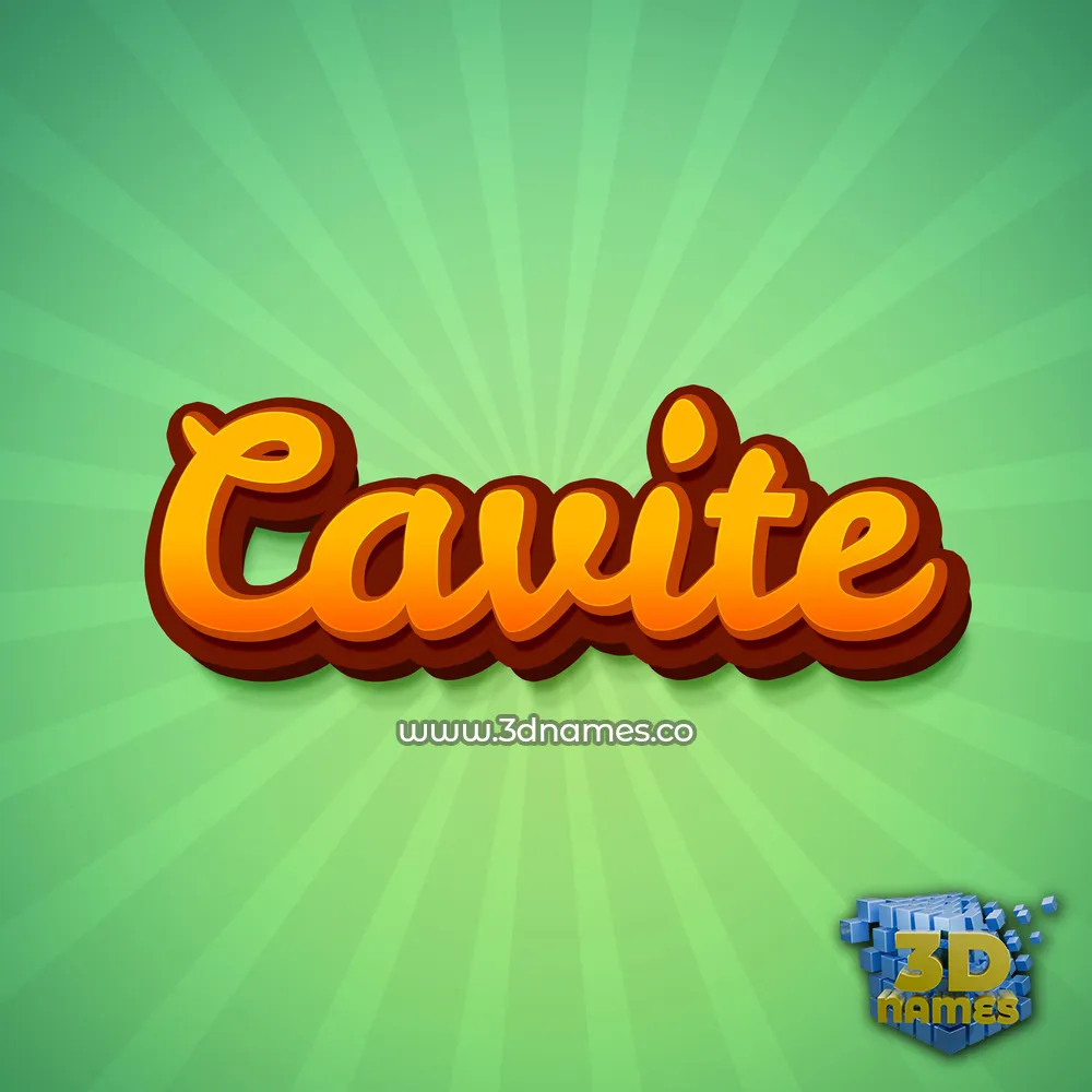 cavite in Green Rays style - 3D name wallpaper