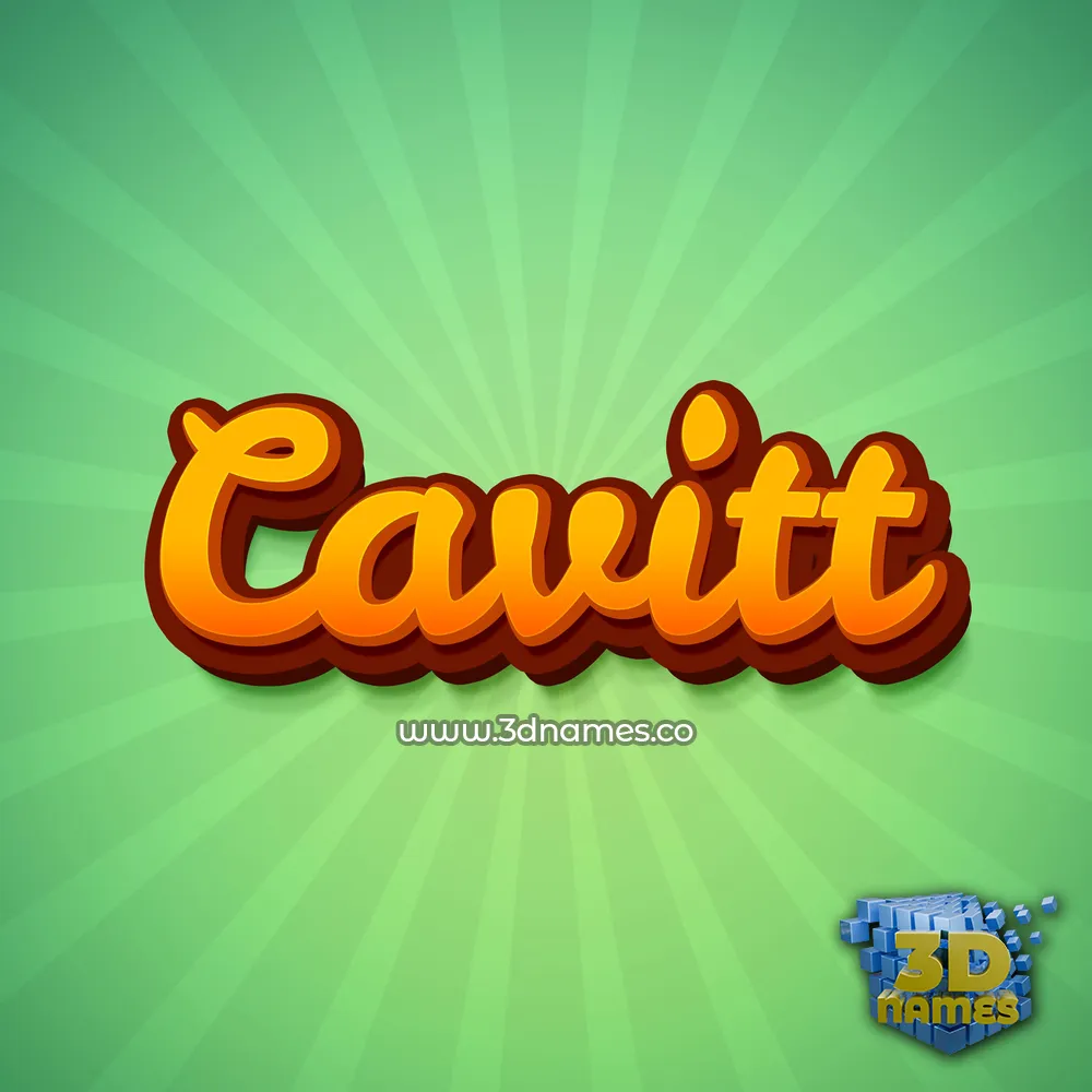 cavitt in Green Rays style - 3D name wallpaper