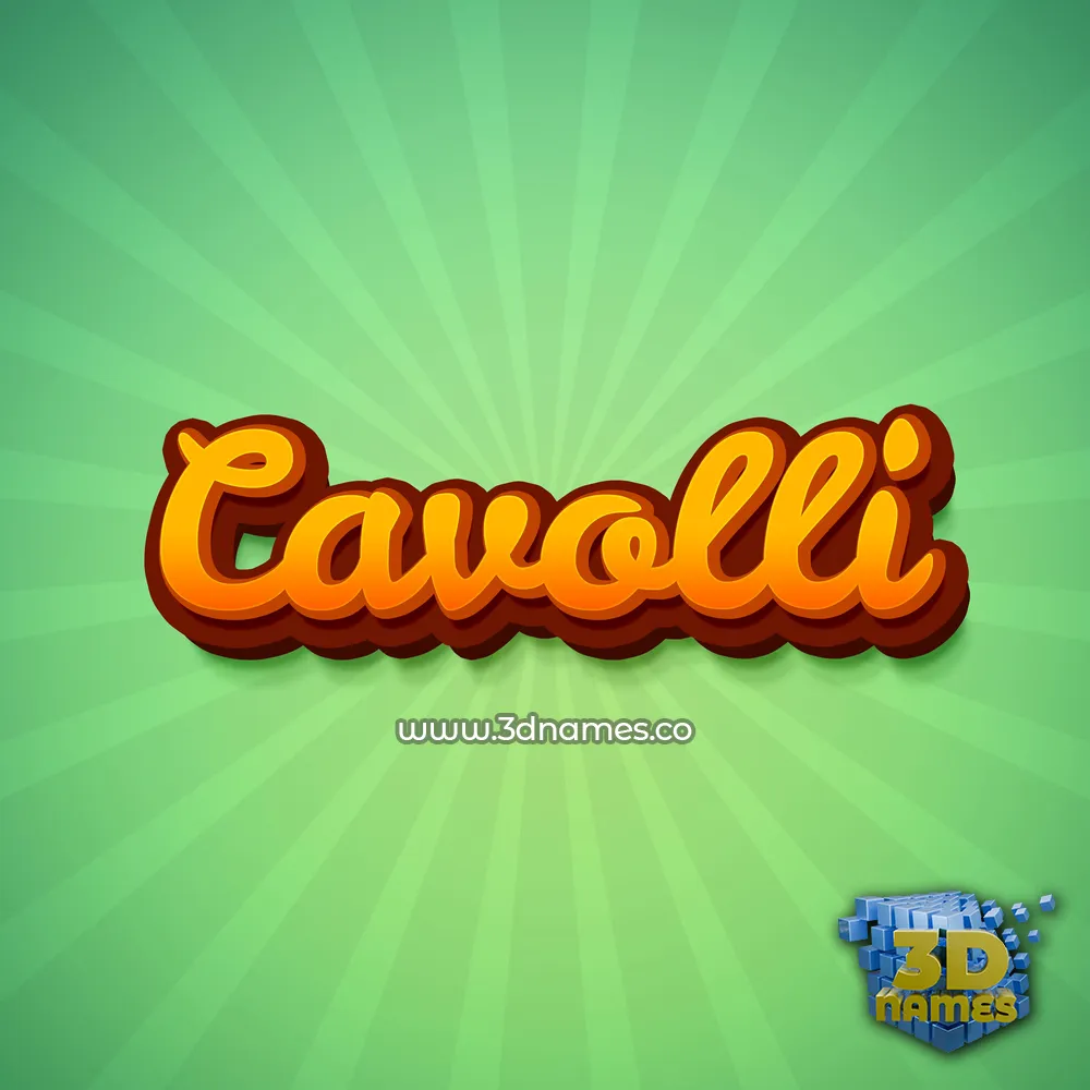 cavolli in Green Rays style - 3D name wallpaper