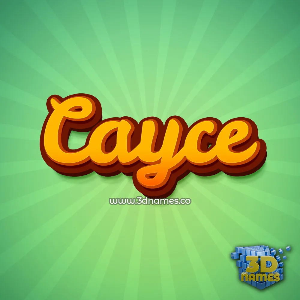 cayce in Green Rays style - 3D name wallpaper