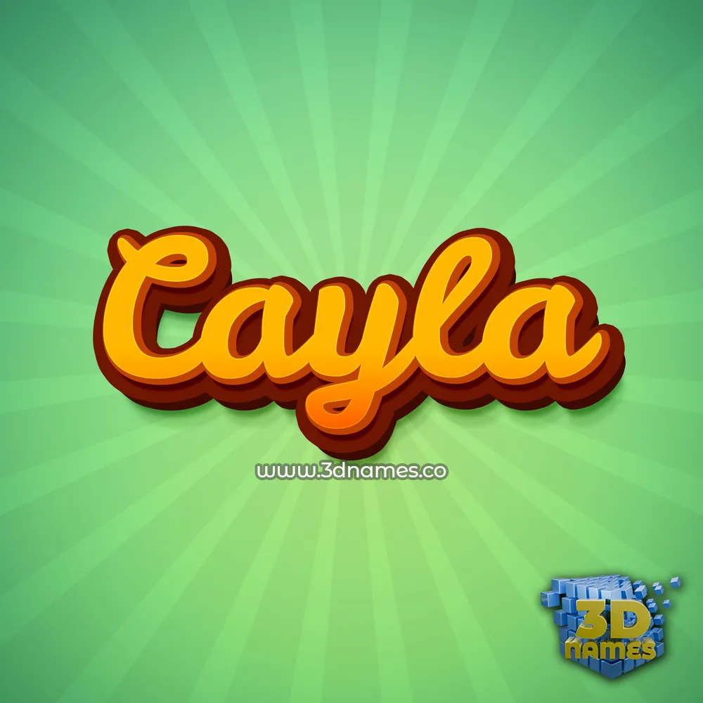 cayla in Green Rays style - 3D name wallpaper