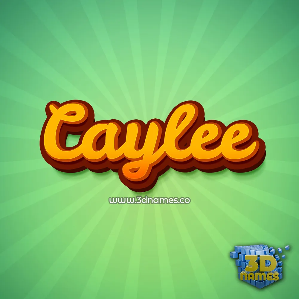 caylee in Green Rays style - 3D name wallpaper