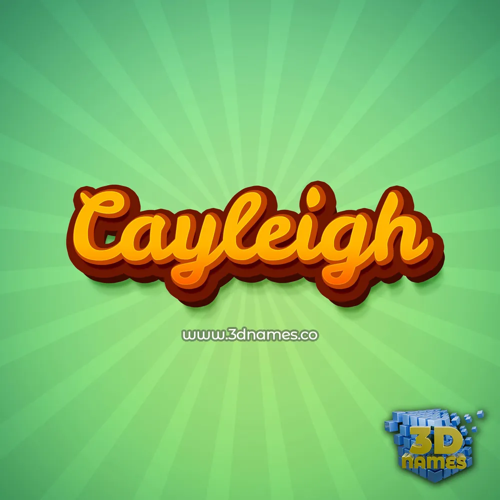cayleigh in Green Rays style - 3D name wallpaper